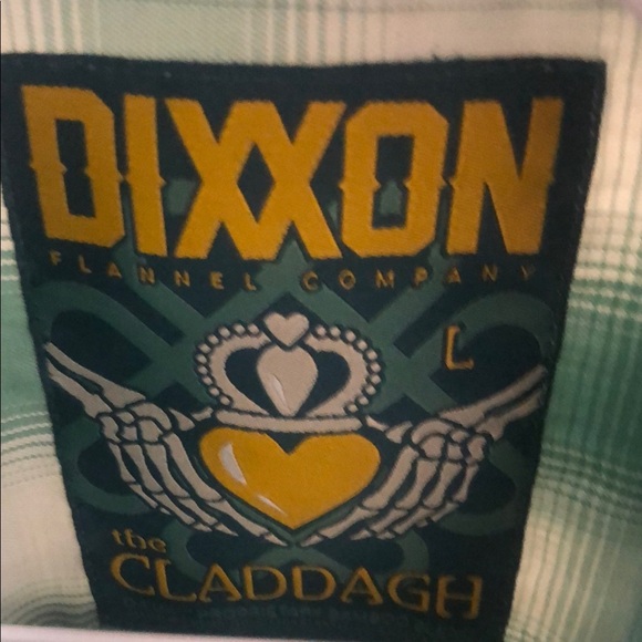 DIXXON “The Claddagh Green and White Casual Button Down Shirt - Picture 2 of 9